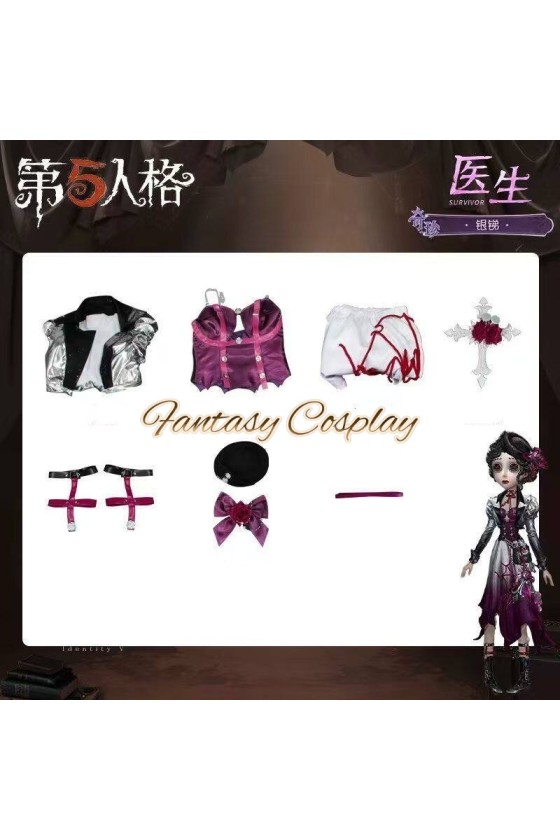 Identity V Doctor Emily Dyer Antimony Purple Cosplay Costume
